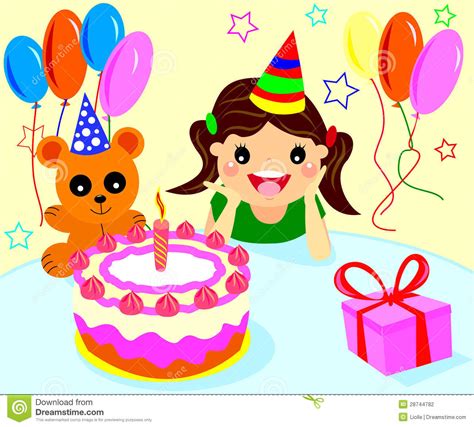 Happy Birthday Girls Stock Vector Image Of Illustration 28744782