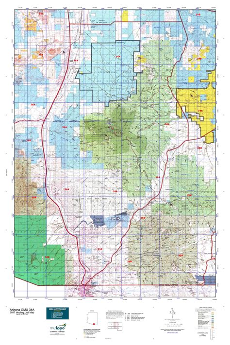 Arizona Gmu 34a Map Mytopo