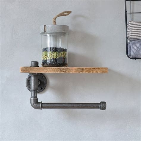 A hook, a towel, and a thinker: Industrial Kitchen Towel Holder And Shelf By Industrial By ...