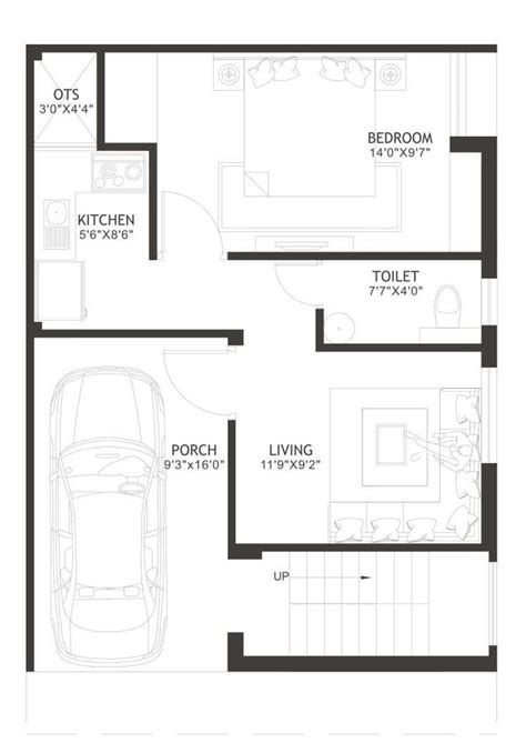 600 Square Feet Small And Simple Residence With Floor Plans Floor