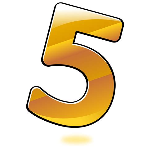 Clipart - Glossy Number : Five
