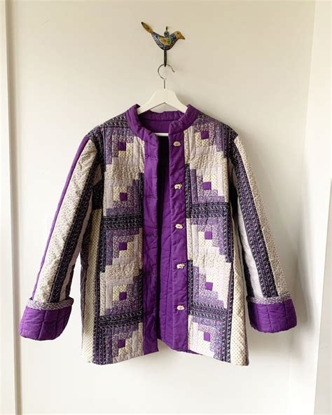Vintage Handmade Patchwork Quilt Jacket Folk Quilted Jacket In 2023 Quilted Jacket Pattern
