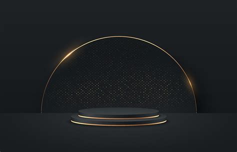 Abstract Round Display For Product On Website In Modern Luxury