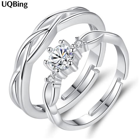 Fashion Locers Couple Band Rings For Women Pure 925 Sterling Silver