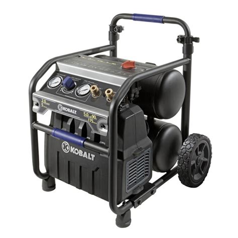 Kobalt 5 Gallon Portable 175 Psi Electric Twin Stack Air Compressor In