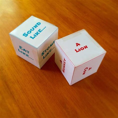 Printable Activity Dice Animal Dice Games For Kids Twitchetts