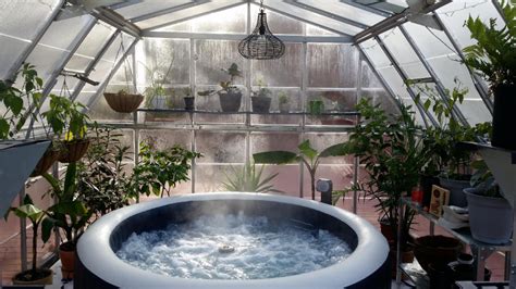 We Put A Hot Tub In Our Green House For In 2020 With Images Hot Tub Dream Backyard