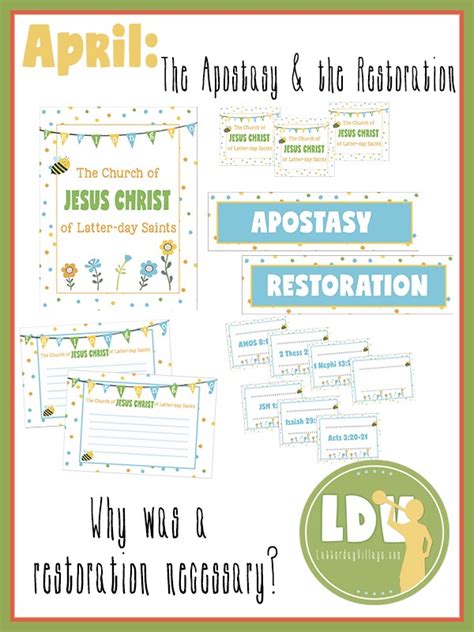 April The Apostasy And The Restoration Latterdayvillage