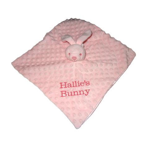 Personalised Bunny Comforter Pink Beautifully Embroidered Etsy