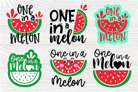 One In A Melon Svg Bundle Watermelon Svg Summer Quotes Svg 720403