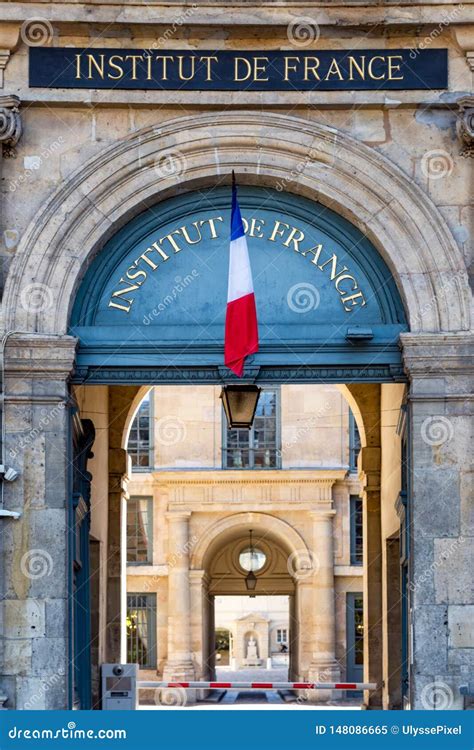 Institut De France Entrance Paris France Editorial Image Image Of