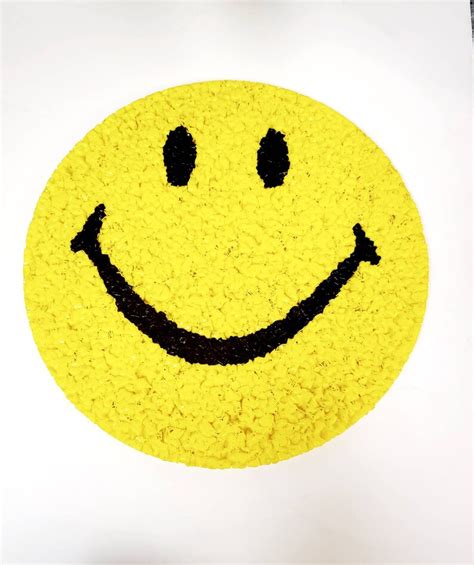 Vintage Smiley Face Wall Hanging Round Shape Melted Plastic Etsy