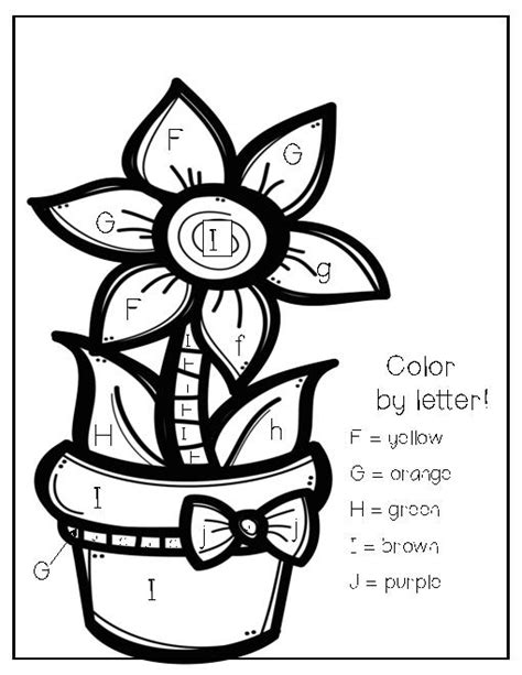 Free flower colroing page from coloring pages category. Color By Letters Coloring Pages - Best Coloring Pages For Kids
