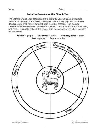 Liturgical Calendar Coloring Page