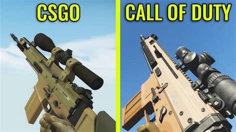 Csgo Vs Modern Warfare 2019 Weapons Comparison Youtube