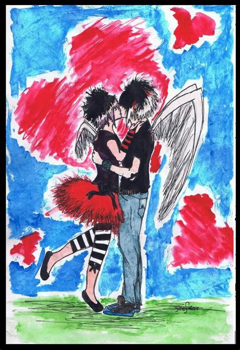 Emo Angels Kiss By Vampiretrash On Deviantart