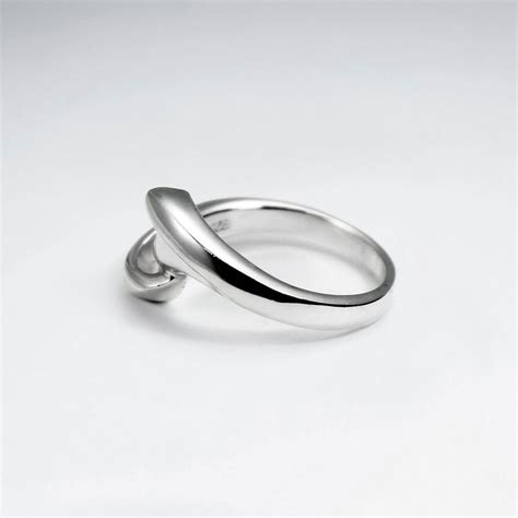 Sterling Silver Contemporary Design Ring From Karen Silver Design Uk