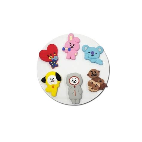 Official Bt21 Magnet By Linefriends Low Cut Socks Tata Cooky Authentic