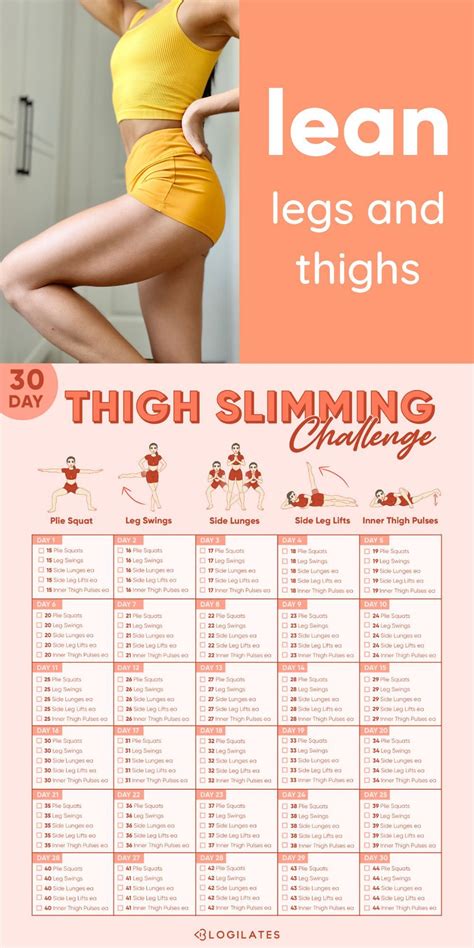 Lean Legs Thigh Sliming Workout Day Challenge Thigh Workout