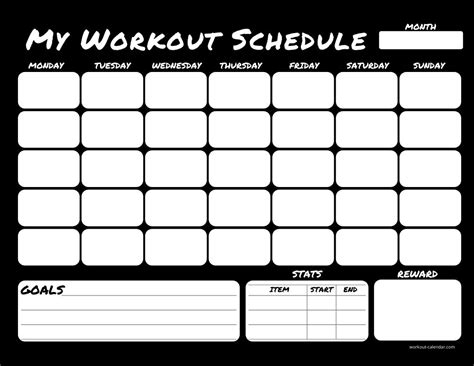 P90 Workout Calendar