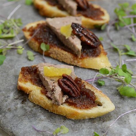 Country Pate Fig And Caramelized Walnuttoasts Recipe Gourmet Food World