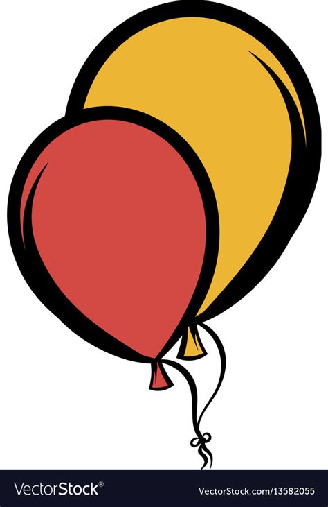 Balloons Icon Cartoon Royalty Free Vector Image