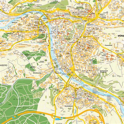 Würzburg from mapcarta, the open map. Wurzburg Germany Map