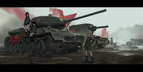Anime Communist Tank Girls 4 Wallpapers Rtankiesandtankinis