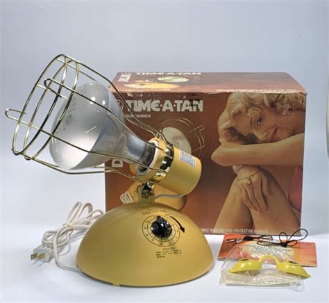 Vintage Ge General Electric Deluxe Time A Tan Sun Lamp Rsk For Sale
