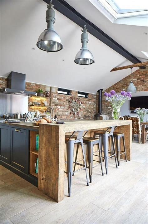 Sample Rustic Industrial Kitchen With Low Cost Home Decorating Ideas