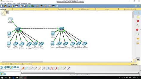 Setting 1 Router 2 Switch 2 Pc 10 Ip Phone Cisco Packet Tracer Voip