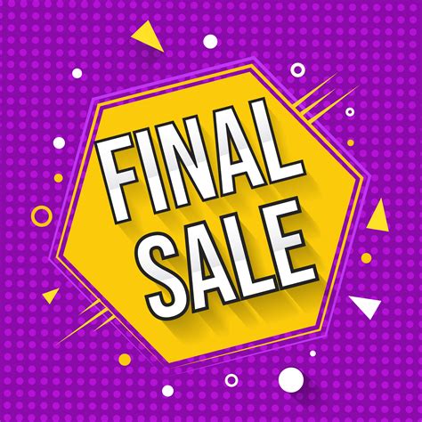 Final Sale Yellow Hexagon Discount Banner - Download Free Vectors ...