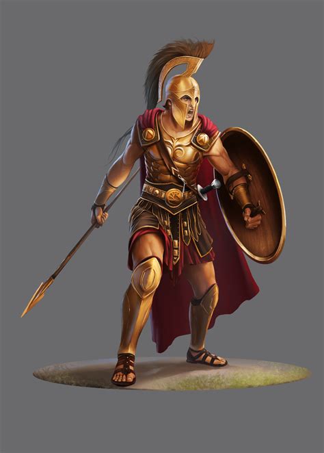 Artstation Hoplite Wyn Lacabra Roman Warriors Greek Warrior