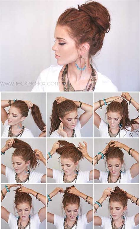 20 stunningly easy diy messy buns bun hairstyles for long hair messy hairstyles cute bun