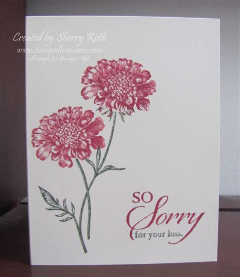 Sherrys Stamped Treasures Field Flowers Sympathy Card