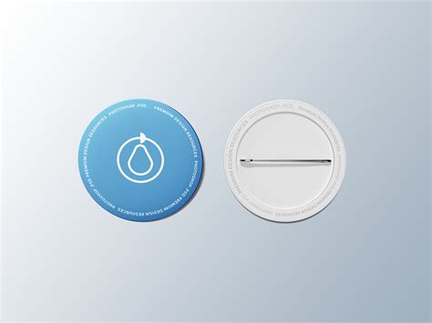 Download Pin Button Badge Mockup