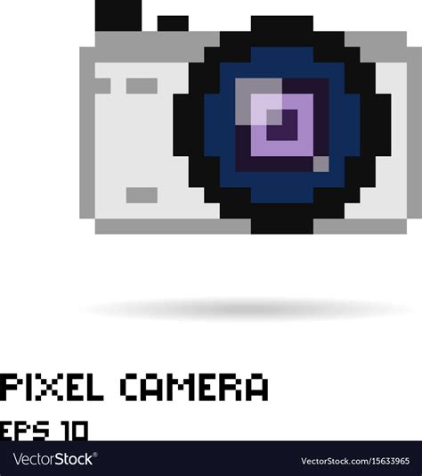 Pixel Photo Camera Icon Royalty Free Vector Image