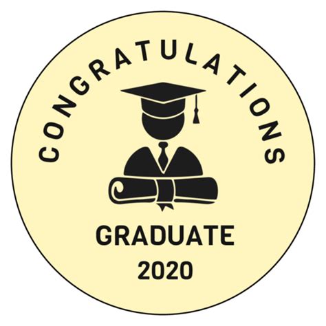Congrats Graduate Graduation Sticker Template Onlinelabels®