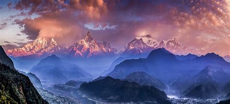 Brown Mountain Nature Landscape Himalayas Mountains Hd Wallpaper