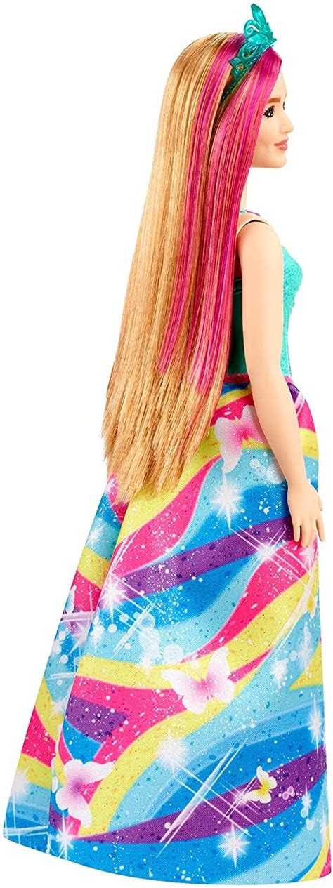 Barbie Dreamtopia Princess Doll Blonde With Pink Hairstreak Curvy