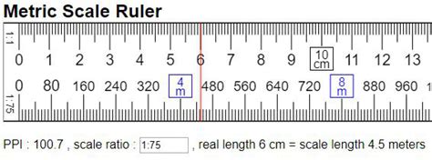 metric scale ruler  mm cm km