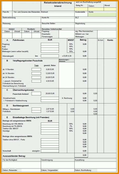 Dienststelle, referat/dezernat, dienstort wohnanschrift des dienstreisenden (plz, wohnort, straße, hausnummer) 1). Toll Reisekostenabrechnung Monatlich Vorlage (2019 Update)