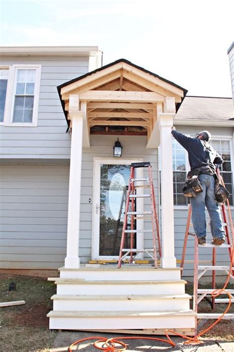 Split entry house with front porch. Building a Front Portico | Diy front porch, House with ...
