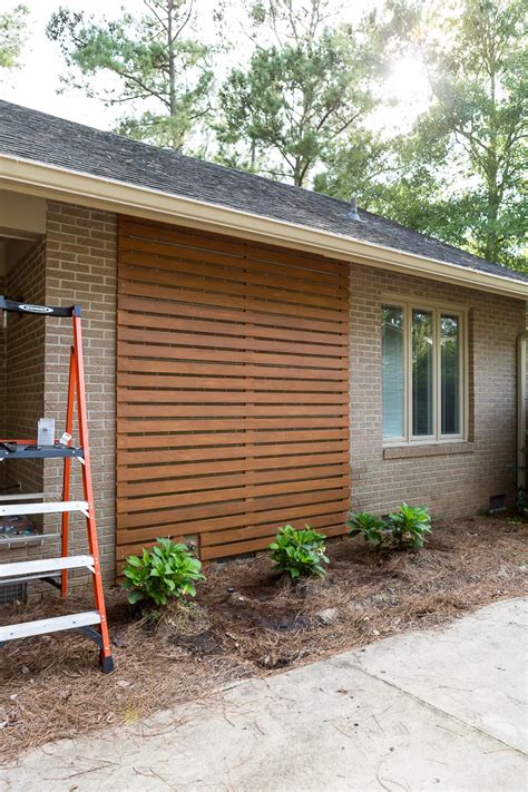 How To Make A Wood Slat Wall Of The Exterior Of A House Wood Slat Wall
