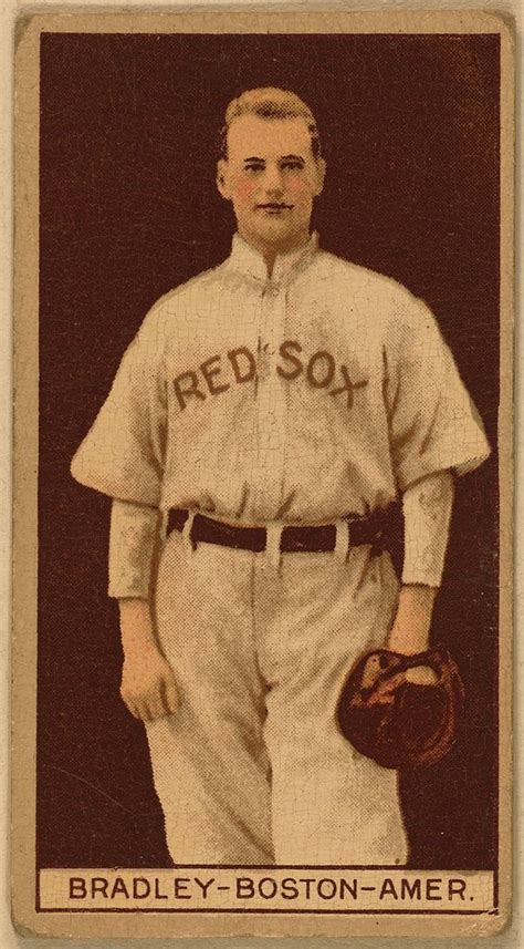 Hugh Bradley Boston Red Sox Baseball Card Portrait Red Sox