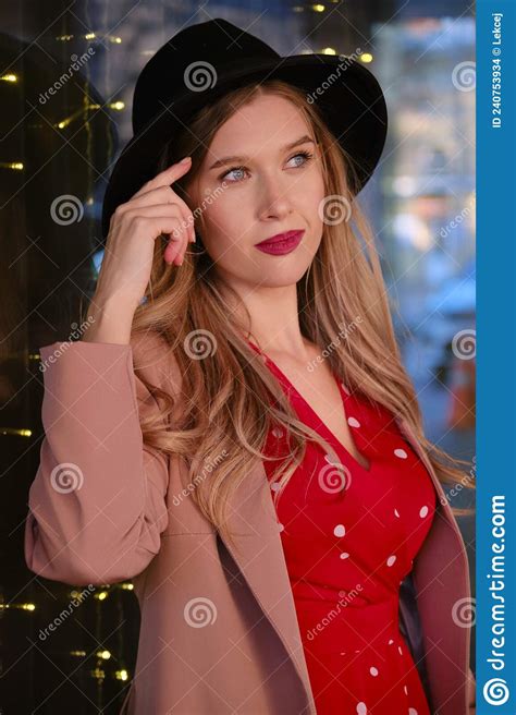 Beautiful Christmas Woman Stock Photo Image Of Portrait 240753934