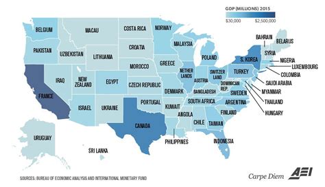 This Map Shows Us States Renamed For Countries With Similar Gdps
