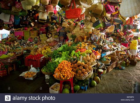 Market In Saint Pierre Reunion Island Stock Photo Royalty