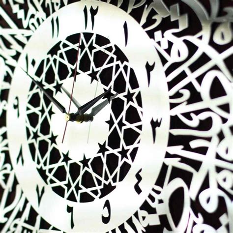 Wooden Acrylic Surah Al Asr Wall Clock I Islamic Wall Art Store