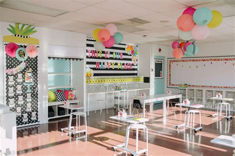 Tropical Inspired Classroom Decor In 2022 Kindergarten Classroom Decor Classroom Makeover